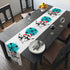 Atomic Cat Retro Christmas Mid Century Modern White MCM Designs Table Runner - Mid Century Modern Gal
