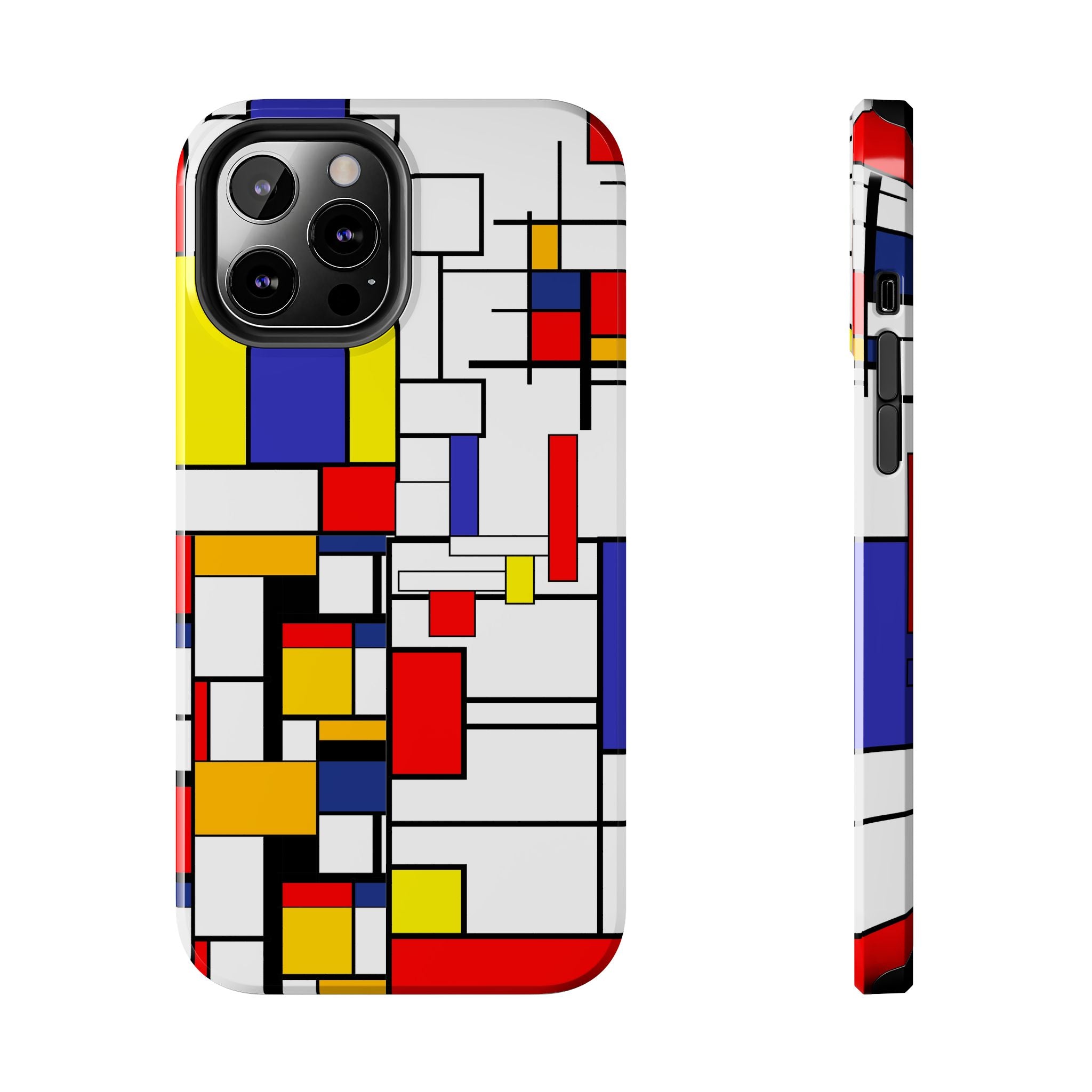 Retro Mod Mondrian, Mid Century Modern Style Tough Phone Case