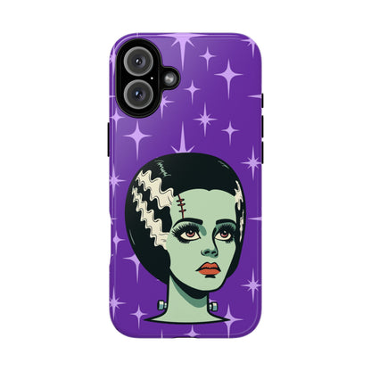 Bride of Frankenstein Retro Mid Mod Horror Buff Purple Halloween Tough Phone Case