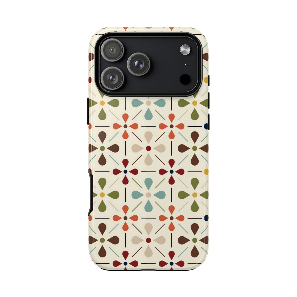 Scandinavian Flower, Mid Modern Danish Design Tough Phone Case
