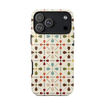 Scandinavian Flower, Mid Modern Danish Design Tough Phone Case