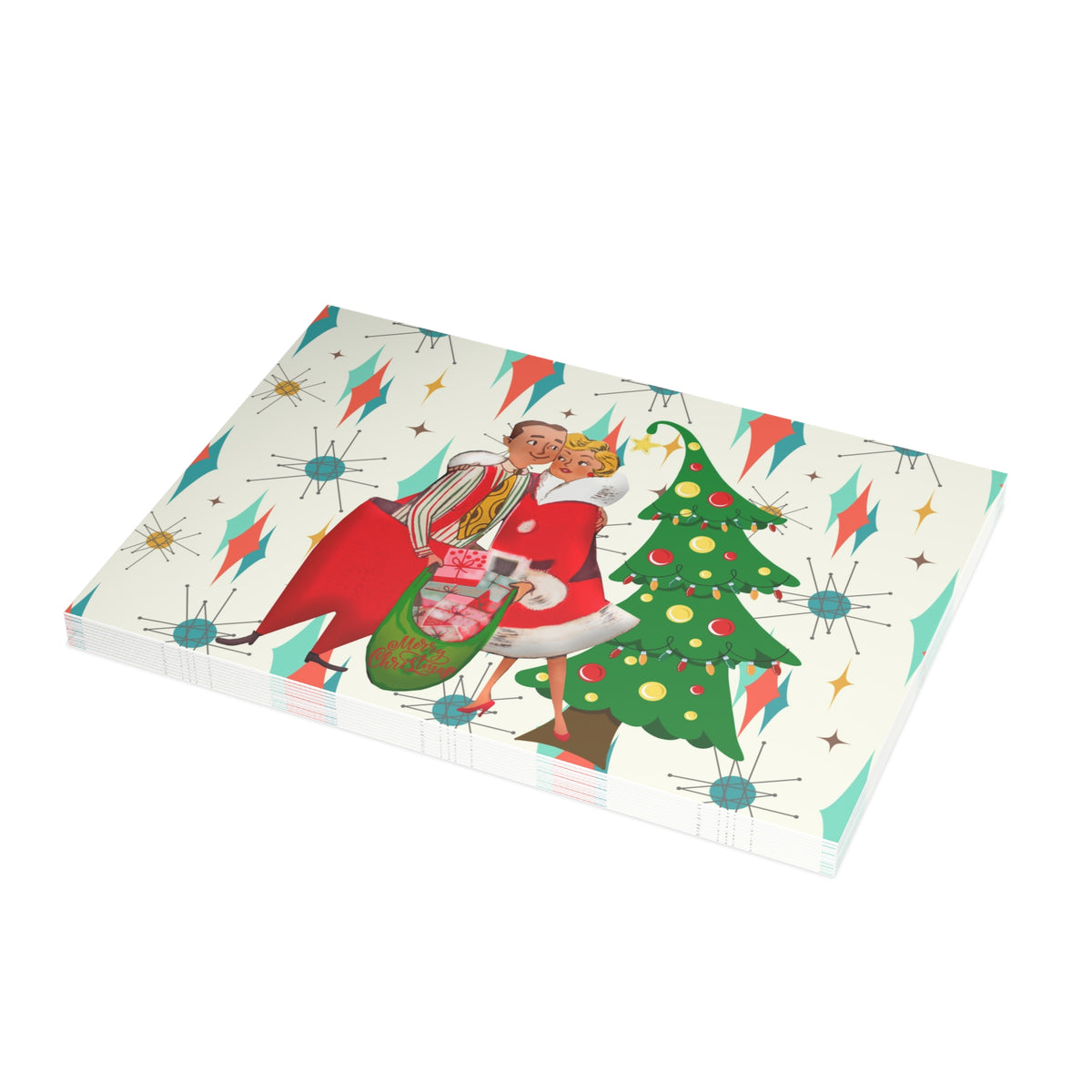 Mid Century Modern 50s Vintage Christmas Kitsch Postcard Bundles (envelopes included) - Mid Century Modern Gal