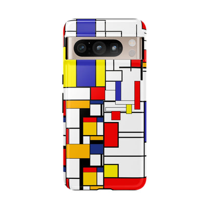 Retro Mod Mondrian, Mid Century Modern Style Tough Phone Case