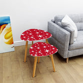 Atomic Starburst Red Mid Century Modern Kitschy Nesting Tables - Mid Century Modern Gal