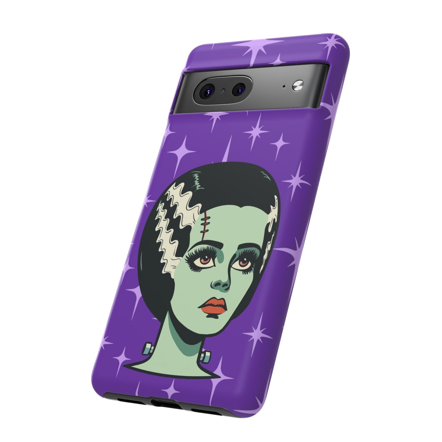 Bride of Frankenstein Retro Mid Mod Horror Buff Purple Halloween Tough Phone Case
