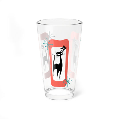 MCM Atomic Cat Mid Century Modern Barware, Shaker Glass, MCM Retro Cat - Mid Century Modern Gal