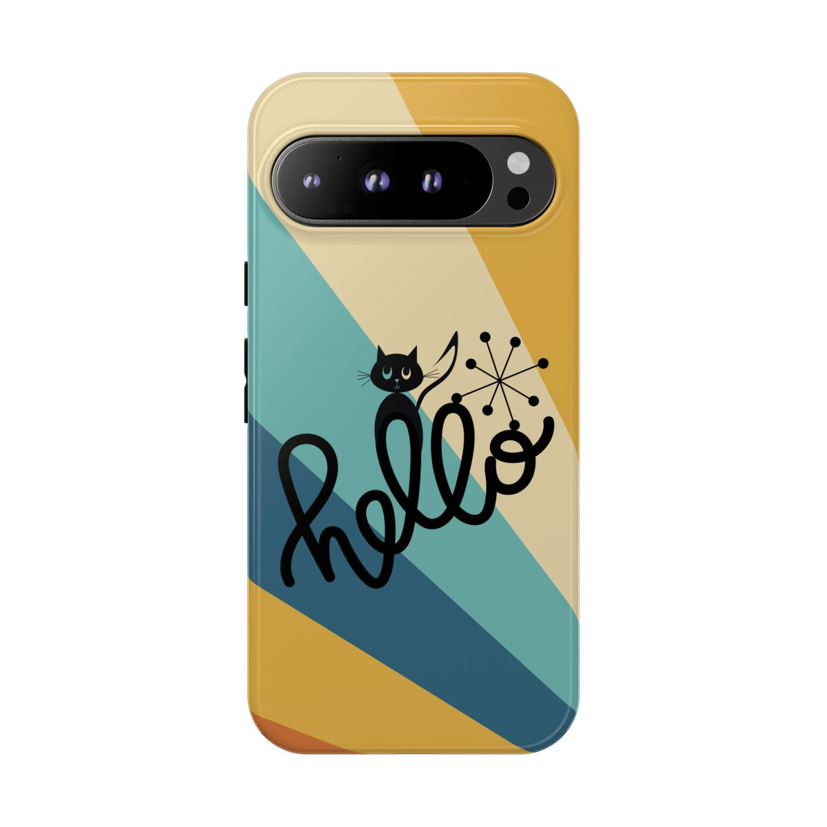 Atomic Groovy Cat, Retro, Kitschy, Hello Starburst, Mid Mod Smart Phone Tough Phone Cases