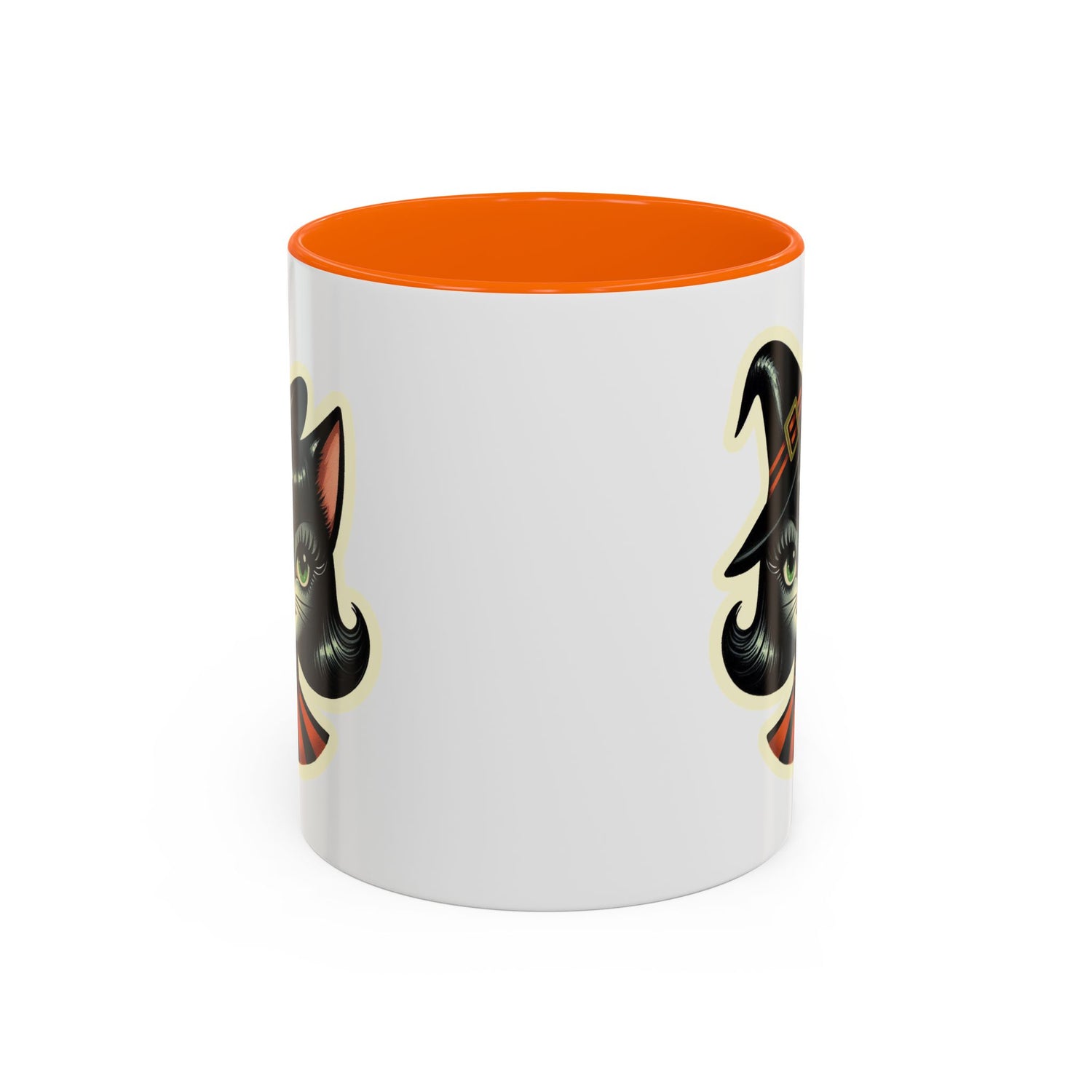 Vintage Halloween Black Cat Sexy Sexton Mid Century Modern Accent Coffee Mug - Mid Century Modern Gal
