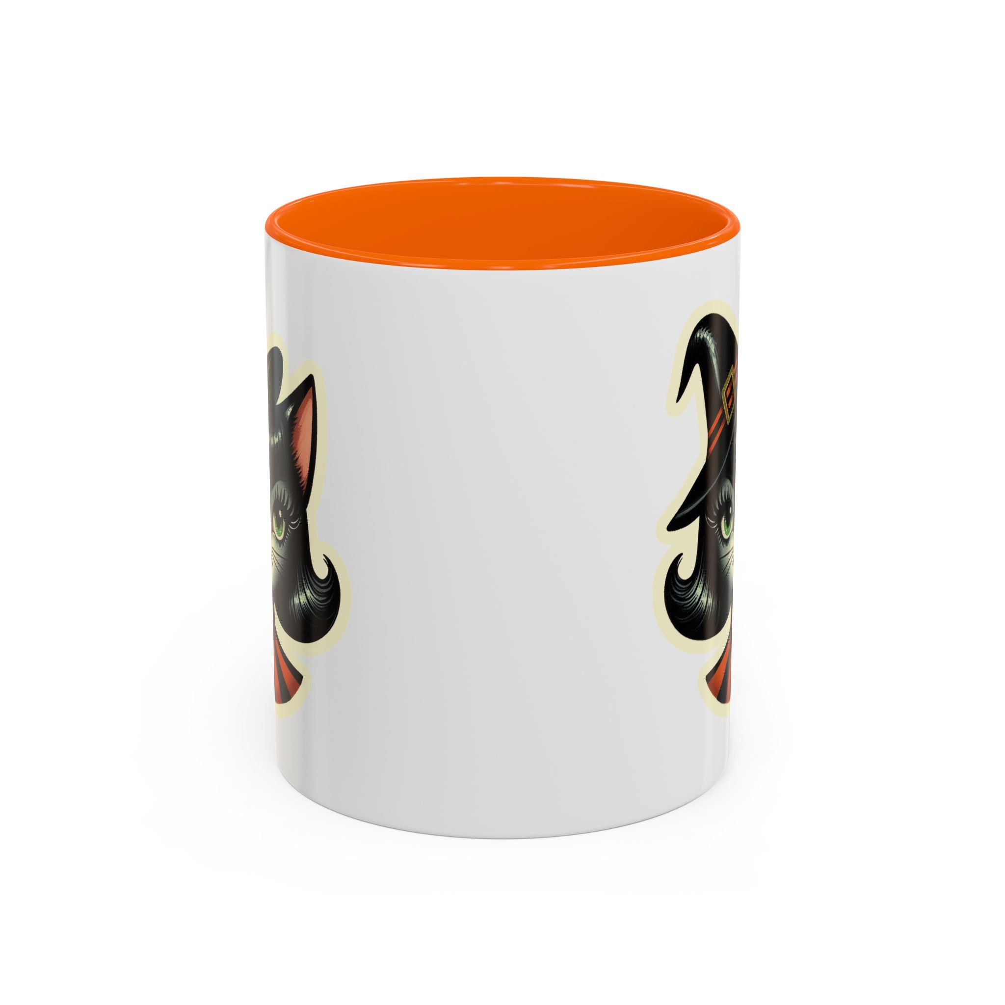 Vintage Halloween Black Cat Sexy Sexton Mid Century Modern Accent Coffee Mug - Mid Century Modern Gal