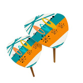 Atomic 50s Mid Century Modern Nesting Tables, Starburst, Geometric Orange Teal Design - Mid Century Modern Gal