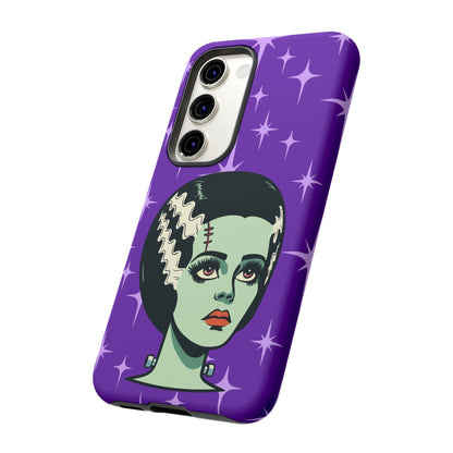 Bride of Frankenstein Retro Mid Mod Horror Buff Purple Halloween Tough Phone Case