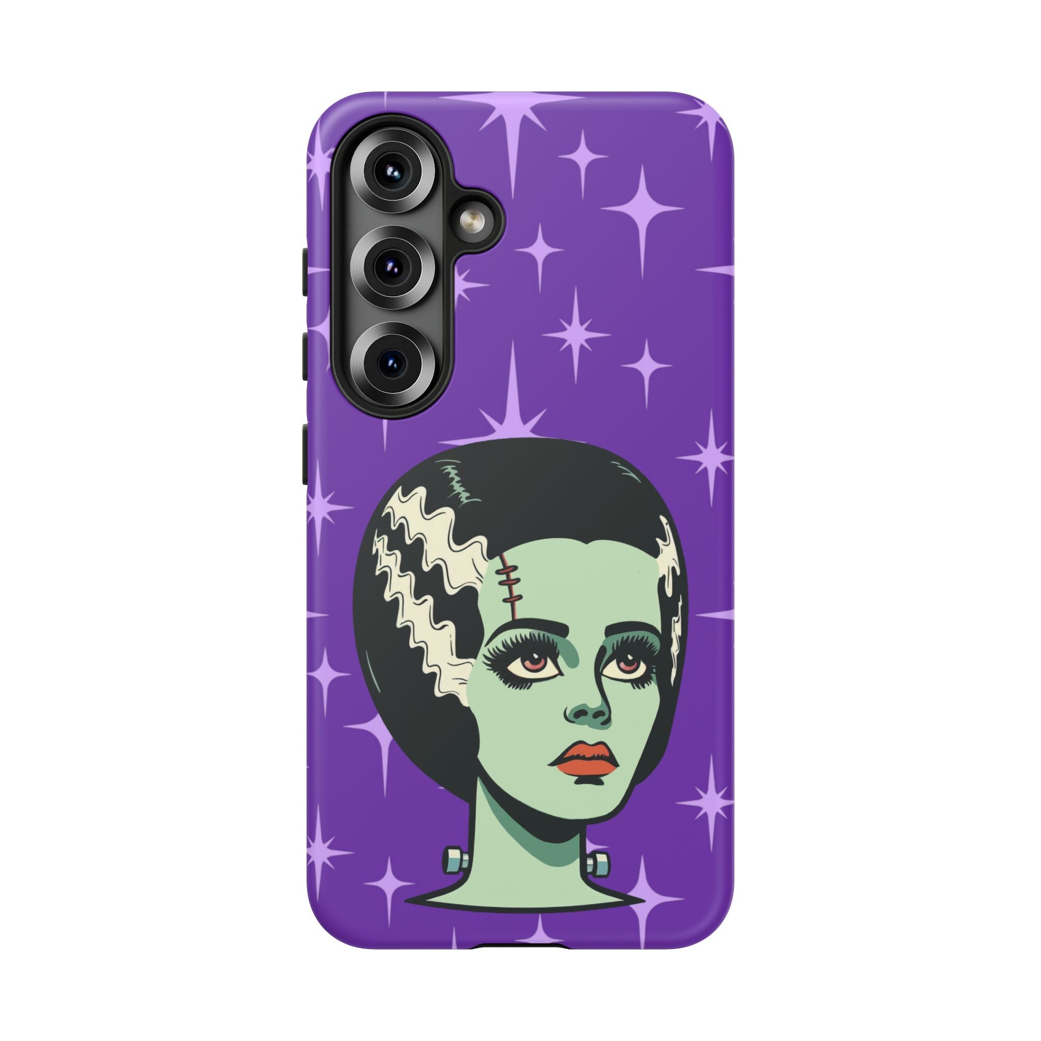 Bride of Frankenstein Retro Mid Mod Horror Buff Purple Halloween Tough Phone Case