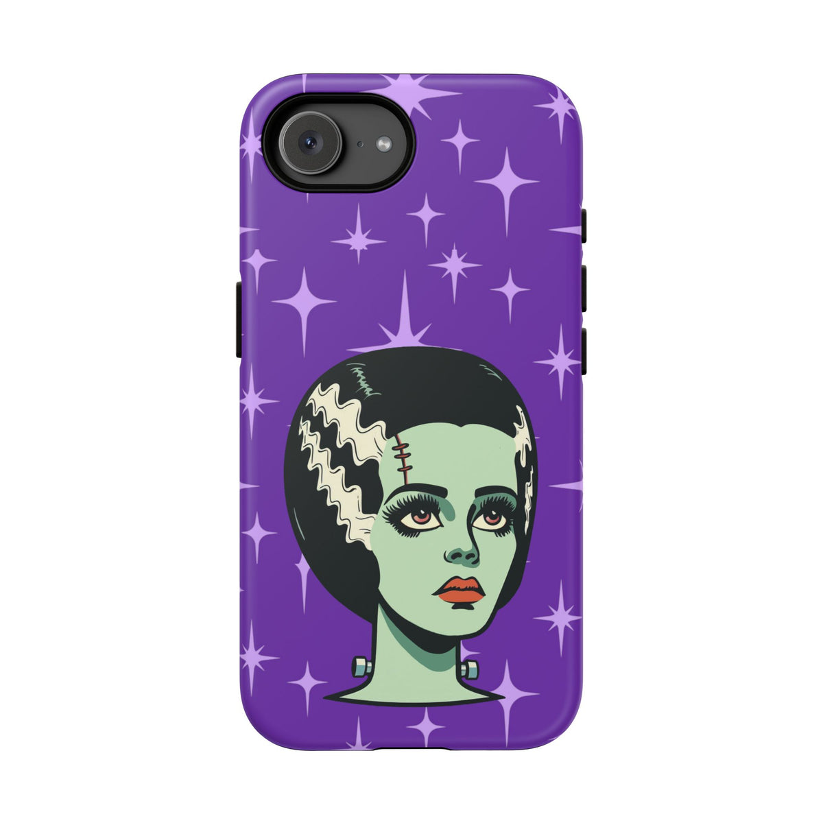 Bride of Frankenstein Retro Mid Mod Horror Buff Purple Halloween Tough Phone Case