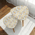 Mid Modernist, Retro Nesting Tables, Gold, Silver, White Mod Set of 2 - Mid Century Modern Gal