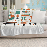 Mid Century Modern Minimalist Mod Designed Minky Blanket - Mid Century Modern Gal