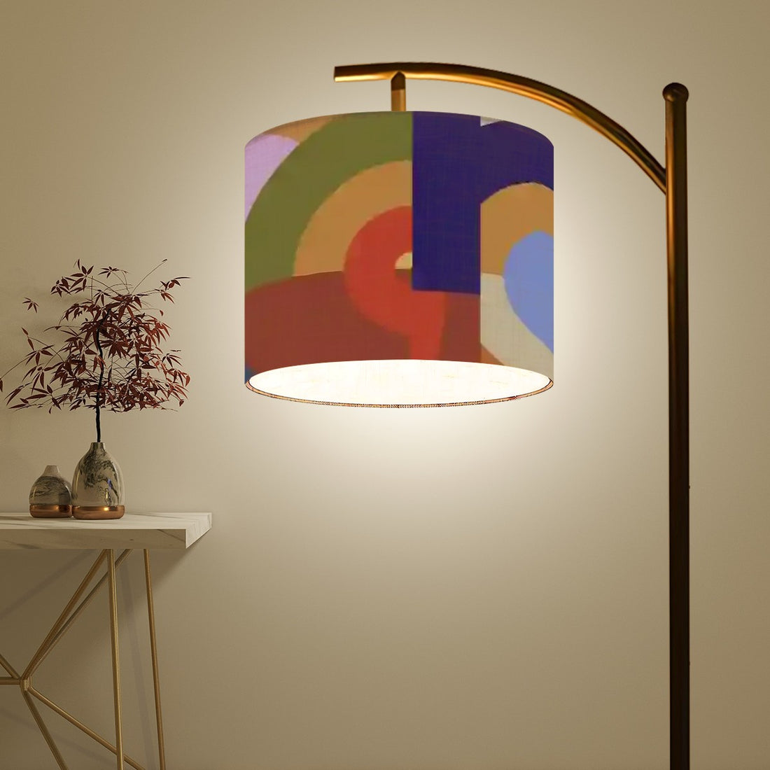 Mid Century Modern Retro Geometric Groovy Bauhaus Designed Arc Floor Lamp - Mid Century Modern Gal