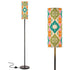 Mid Century Modern Atomic Starburst Diamond, Orange, Green Teal Retro Floor Lamp - Mid Century Modern Gal