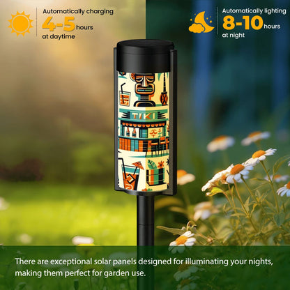 Mid Mod Tiki Time Retro Kitsch Outdoor Garden Mid Century Modern Solar Lights - Mid Century Modern Gal