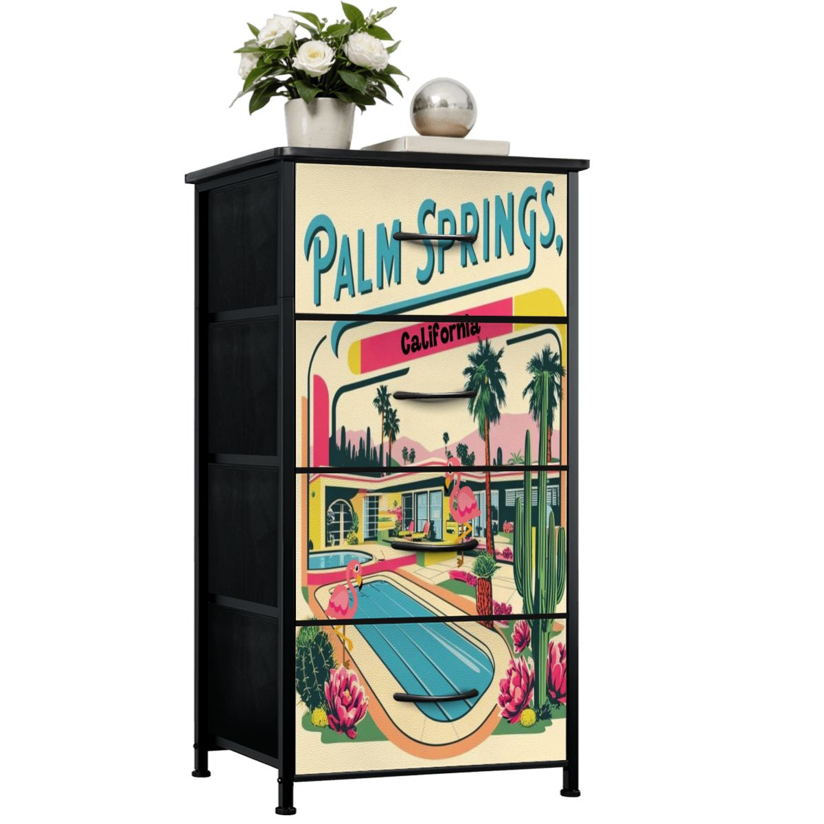 Mid Century Modern Palm Springs California Mid Mod 4-Drawer Dresser - Mid Century Modern Gal