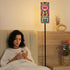 70s Owl Flower Power Pink Blue Yellow Kitschy Mod Floor Lamp - Mid Century Modern Gal