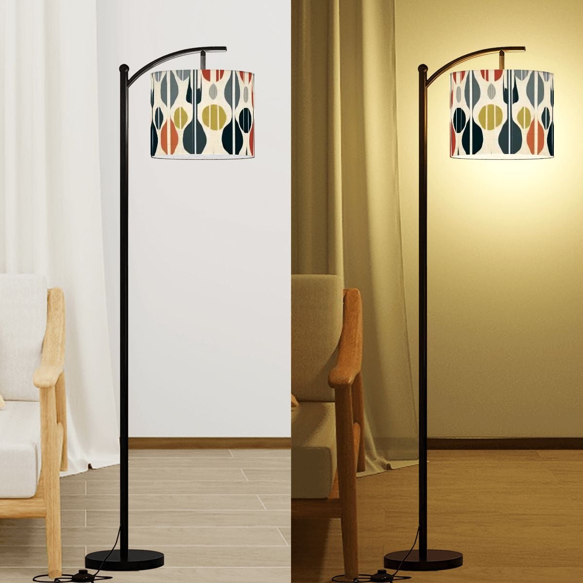 Mid Century Modern Scandinavian Designed Lamp SHADE ONLY - For Arc Floor Lamps Only - Mid Century Modern Gal