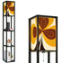 60s Groovy Mod Brown, Yellow, Hip Mid Century Modern Floor Lamp with Shelves - Mid Century Modern Gal