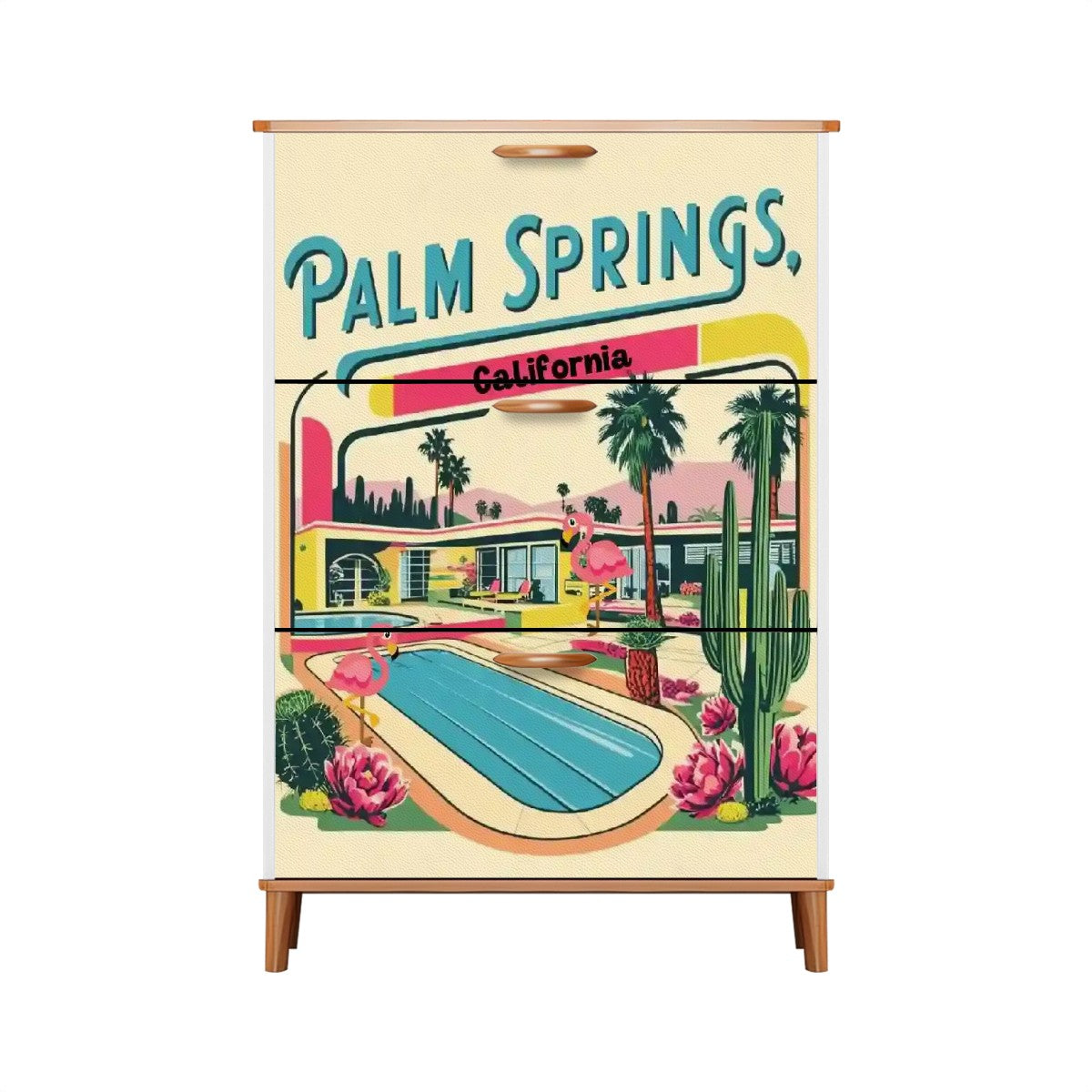 Mid Century Modern Palm Springs California Mid Mod Shoe Cabinet - Mid Century Modern Gal