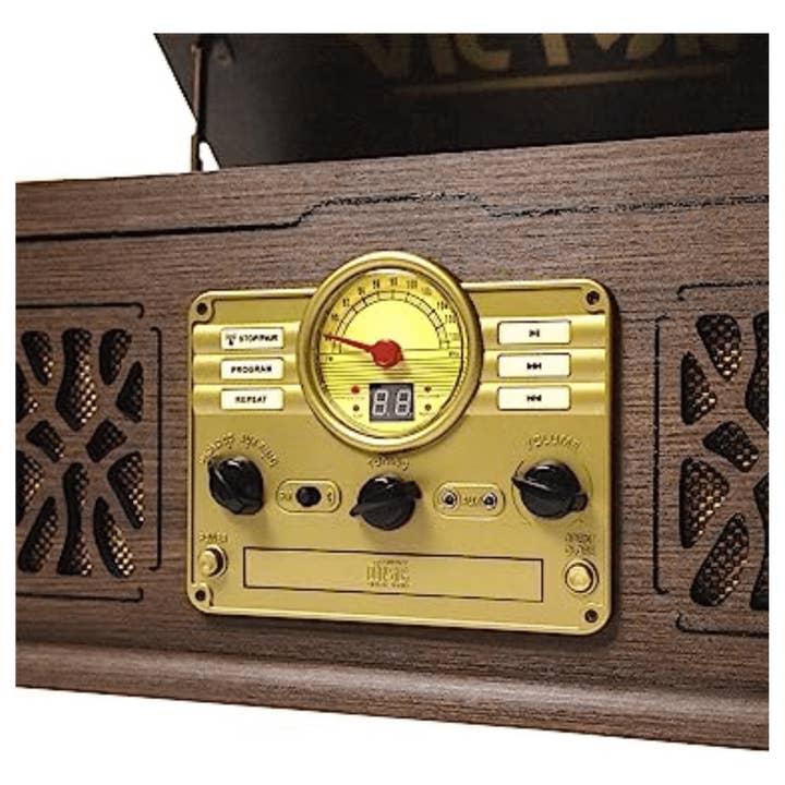Wholesale Victor State 7-in-1 Wood Music Center with 3-Speed Turntable