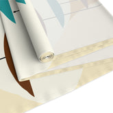 Mid Century Modern Geometric Moderninst, Minimal Beige MCM Table Runner - Mid Century Modern Gal