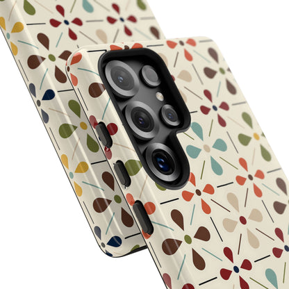 Scandinavian Flower, Mid Modern Danish Design Tough Phone Case
