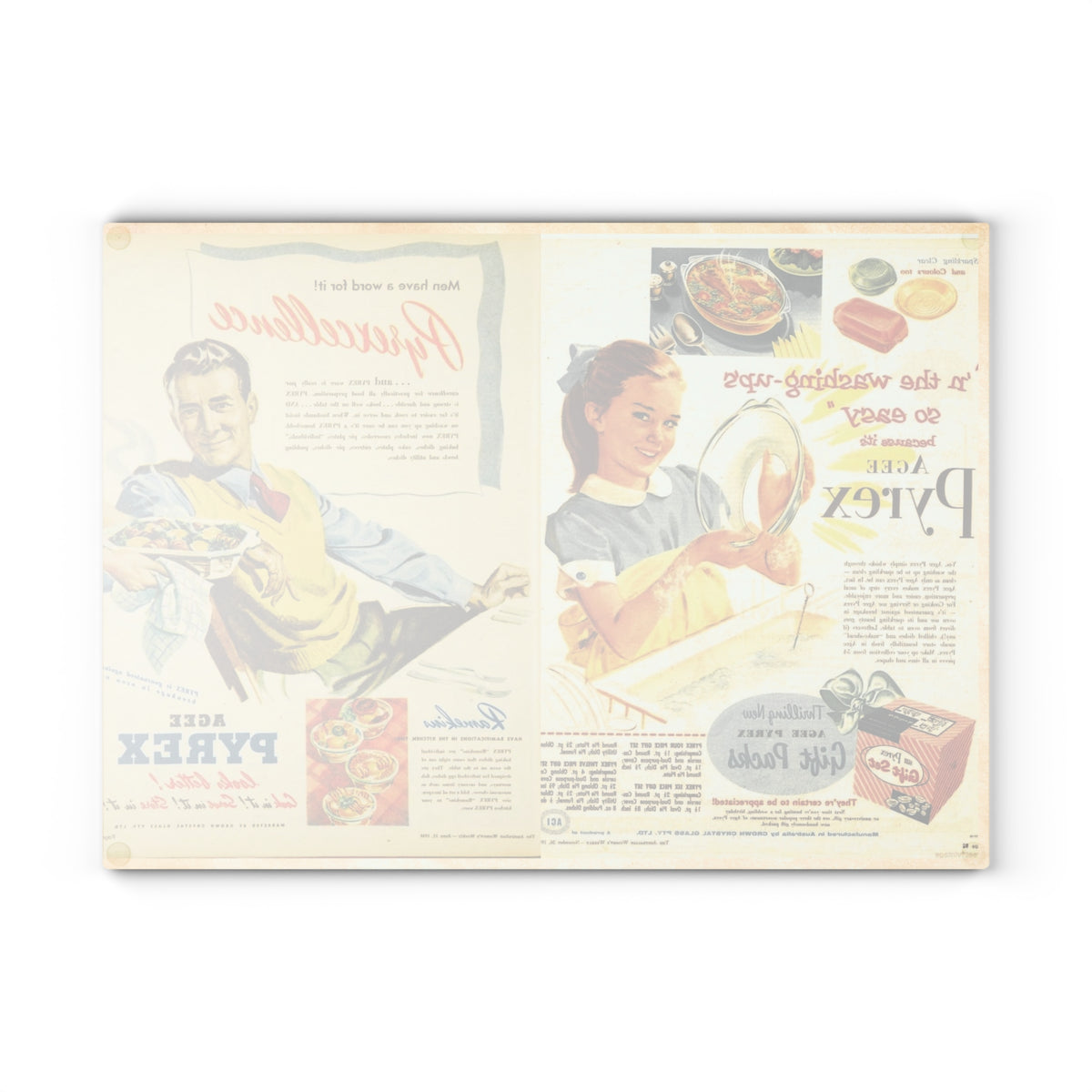 Vintage Ad 1940's, 50's Retro Kitchen, Collectors Mid Century Modern Cutting Board - Mid Century Modern Gal