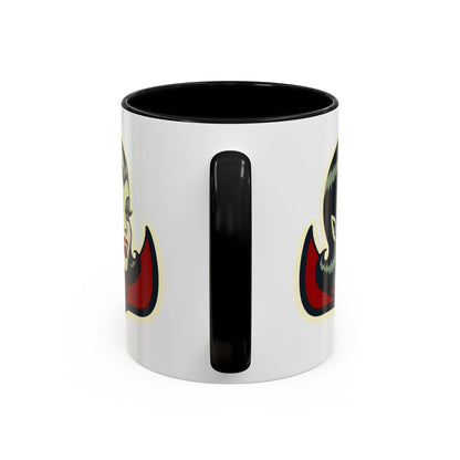 Vampire Dracula Girl Halloween Goth Horror Buff MCM Accent Coffee Mug - Mid Century Modern Gal