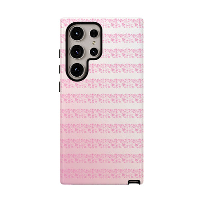 Pink Pyrex Gooseberry Striped Phone Case, Stylish Phone Cover, Tough Protective Case, Cute Cell Phone Case, Trending Gift for Her - Mid Century Modern Gal