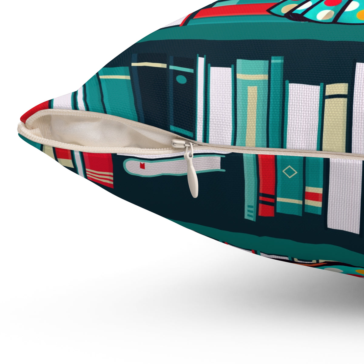 Reading Pillow, Cozy Read and Relax Literary Pillow - Cute Book Lover Decor - Mid Century Modern Gal