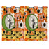 Retro Flower Power Pop Of Orange, Fun Funky Atomic Cat In Egg Chair Blackout Curtains 2 pcs - Mid Century Modern Gal