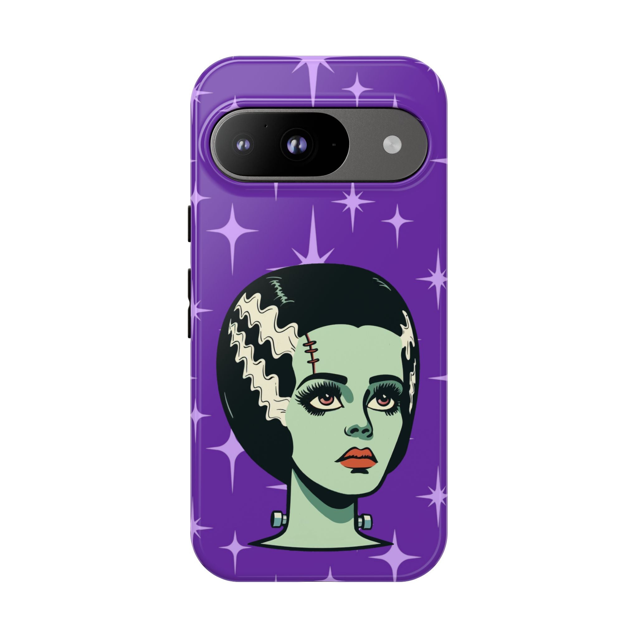 Bride of Frankenstein Retro Mid Mod Horror Buff Purple Halloween Tough Phone Case