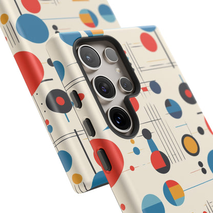 Mid Mod Bauhaus Designed iPhone, Samsung, Retro Phone Tough Cases