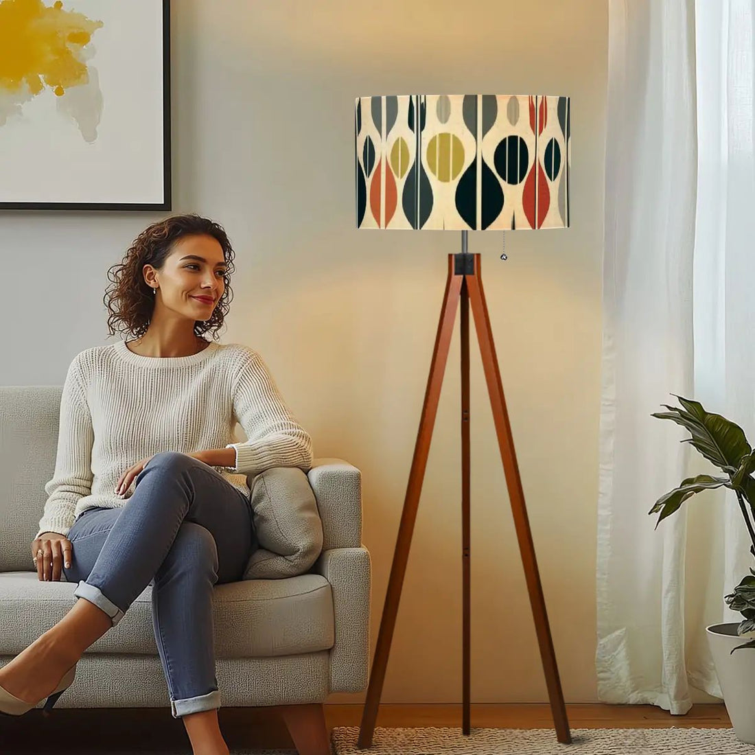Retro Scandinavian Designed Mid Mod Tripod Floor Lamp - Mid Century Modern Gal