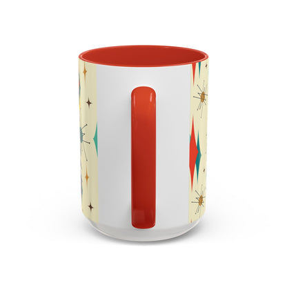 Mid Century Modern 50s Kitsch Christmas Starburst Coffee Mug