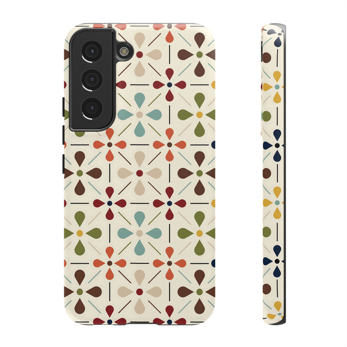 Scandinavian Flower, Mid Modern Danish Design Tough Phone Case