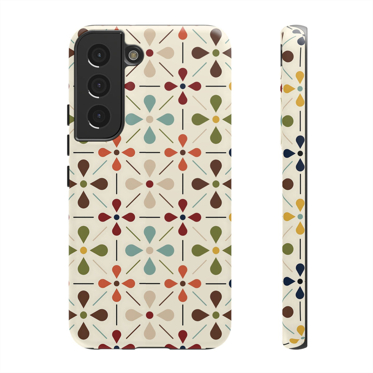 Scandinavian Flower, Mid Modern Danish Design Tough Phone Case - Mid Century Modern Gal