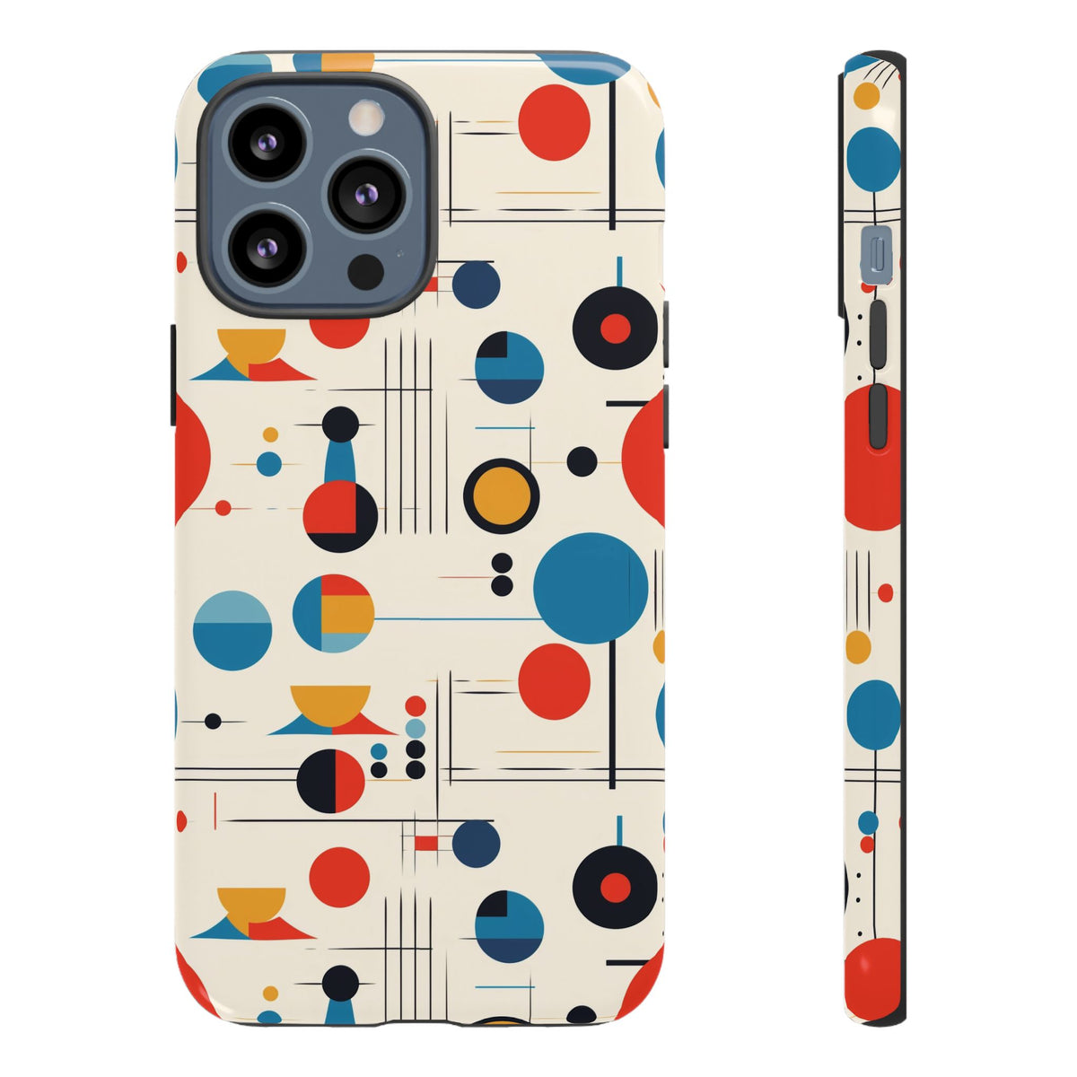 Mid Mod Bauhaus Designed iPhone, Samsung, Retro Phone Tough Cases - Mid Century Modern Gal