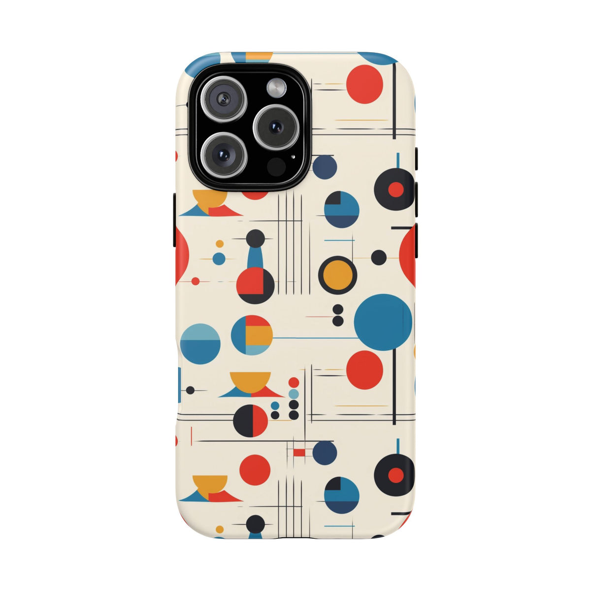 Mid Mod Bauhaus Designed iPhone, Samsung, Pixel Retro Phone Tough Cases