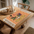 Atomic Cat, Book Lover, Book Club Gift, Coffee Table Mat Placemat with Tassels - Mid Century Modern Gal