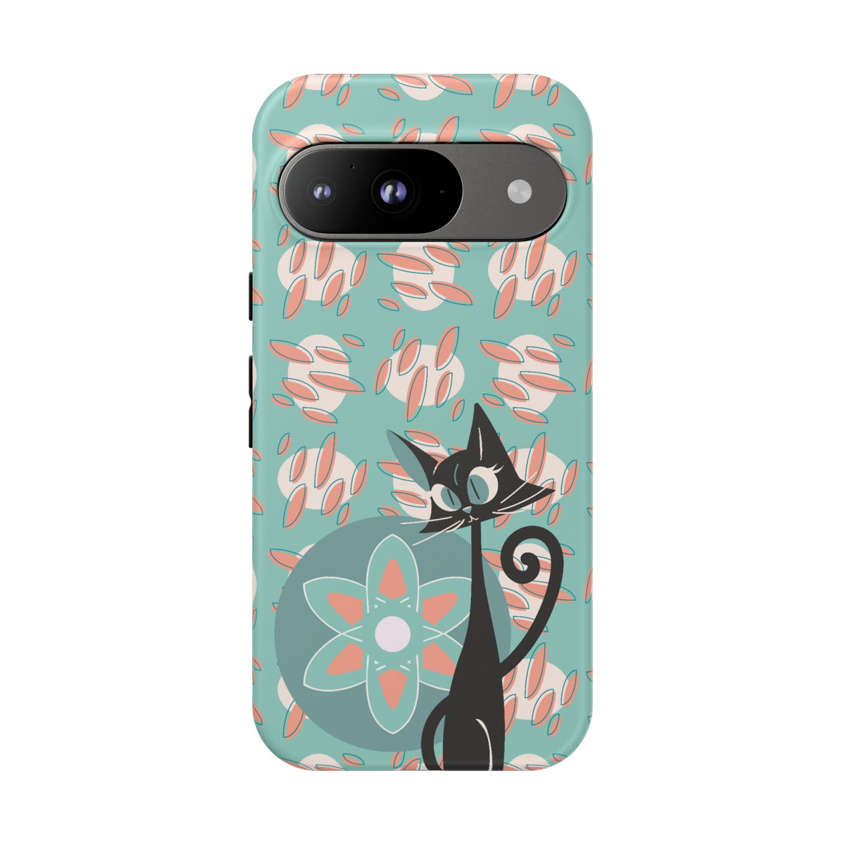 Atomic Cat, Mid Century Modern Funky Fun Smart Phone Tough Phone Cases