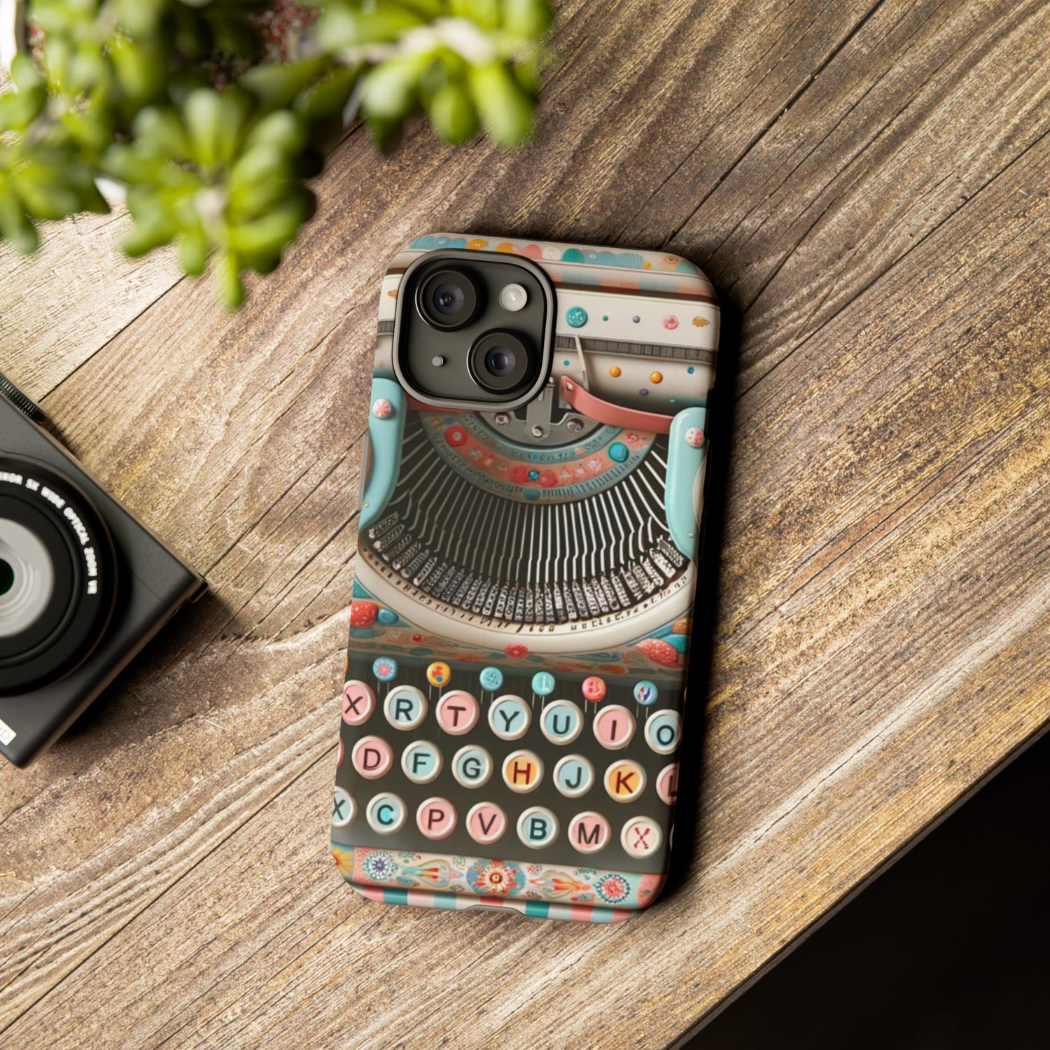 Retro Typewriter Mid Mod Kitschy  Quirky Fun Smart Phone, Tough Cases