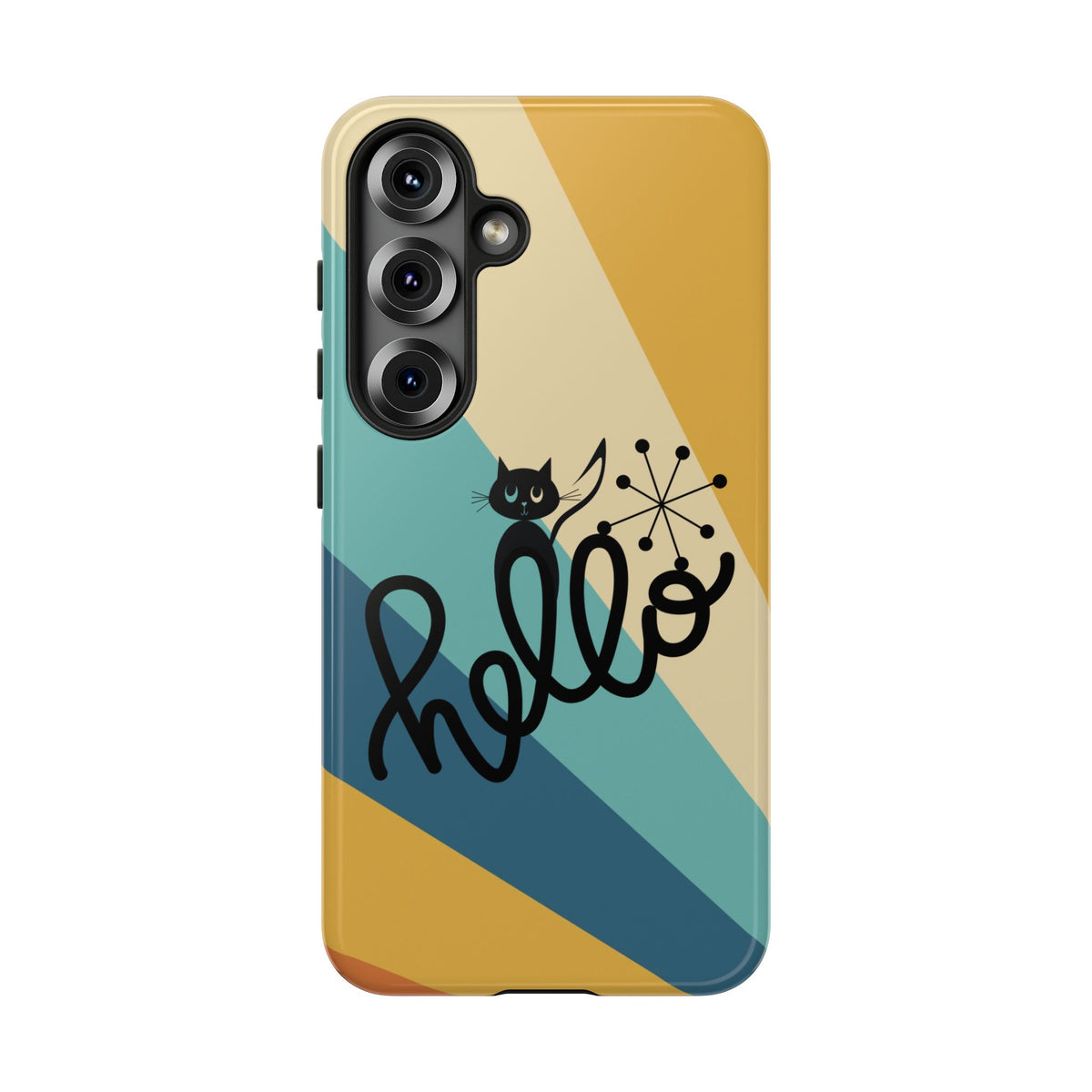Atomic Groovy Cat, Retro, Kitschy, Hello Starburst, Mid Mod Smart Phone Tough Phone Cases