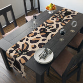 Atomic Cat Leopard Print Boujee Dining Room, Kitchen, Sideboard, Mid Mod Table Runner - Mid Century Modern Gal