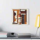 Abstract Bourbon Mid Mod Bauhaus Bourbon Lover Wall Art Canvas - Mid Century Modern Gal
