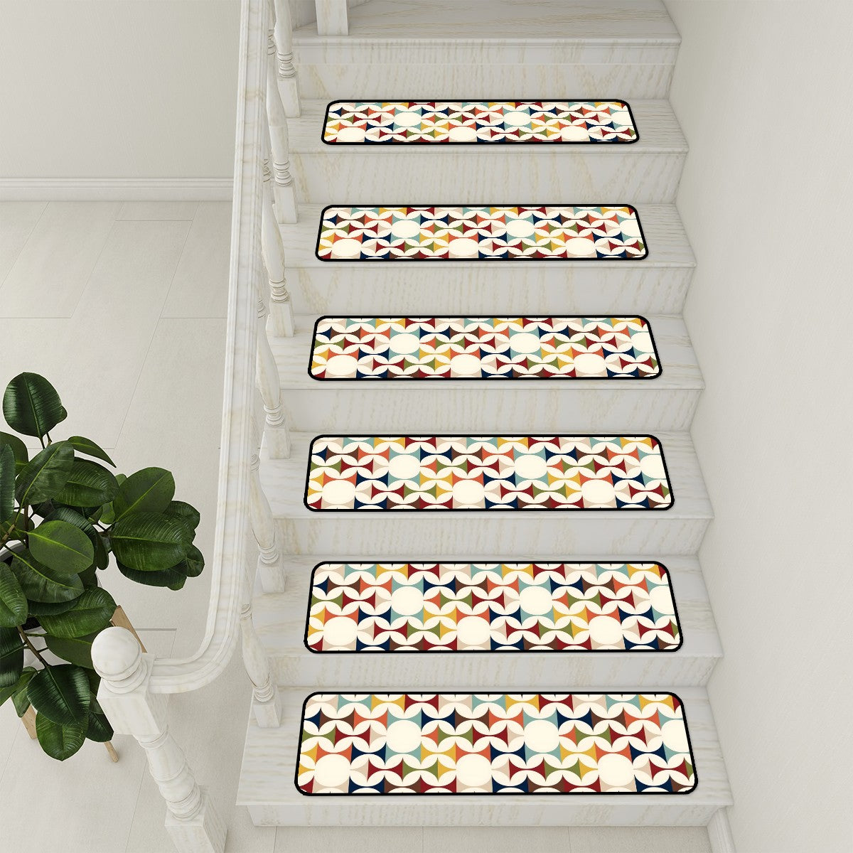Modern Scandinavian Designed Mid Century Modern Non Slip Carpet for Stairs Treads - Mid Century Modern Gal